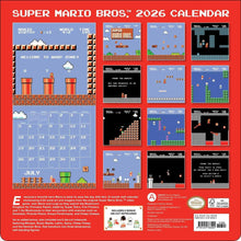 Load image into Gallery viewer, Harry Abrams Super Mario Bros. 8-Bit Retro 12x12 2026 Wall Calendar