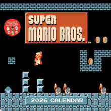 Load image into Gallery viewer, Harry Abrams Super Mario Bros. 8-Bit Retro 12x12 2026 Wall Calendar