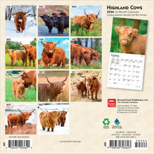 Load image into Gallery viewer, Browntrout Highland Cows 2026 7 x 7 Mini Calendar