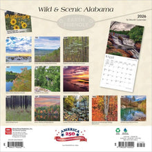 Load image into Gallery viewer, Browntrout Alabama Wild & Scenic 2026 12 x 12 Wall Calendar
