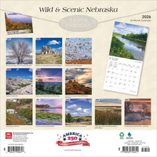 Load image into Gallery viewer, Browntrout Nebraska Wild & Scenic 2026 12 x 12 Wall Calendar