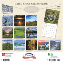 Load image into Gallery viewer, Browntrout Massachusetts Wild & Scenic 2026 12 x 12 Wall Calendar