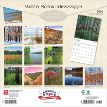 Load image into Gallery viewer, Browntrout Mississippi Wild & Scenic 2026 12 x 12 Wall Calendar