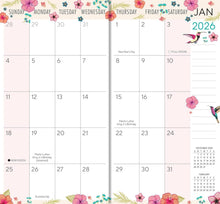 Load image into Gallery viewer, Sellers Publishing Hummingbird Flowers 2026 Two-Year-Plus Pocket Planner