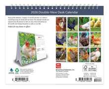 Load image into Gallery viewer, Browntrout Chickens 2026 Double-View Easel Desk Calendar