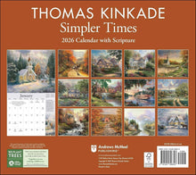Load image into Gallery viewer, Andrews McMeel Thomas Kinkade Collector's Scripture Edition 2026 Deluxe Wall C