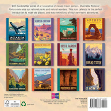 Load image into Gallery viewer, Sellers Publishing Illustrated National Parks 2026 7 x 7 Mini Calendar