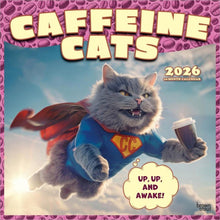 Load image into Gallery viewer, Browntrout Caffeine Cats 2026 12 x 12 Wall Calendar