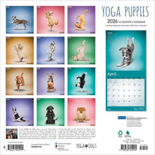 Load image into Gallery viewer, Browntrout Yoga Puppies OFFICIAL 2026 12 x 12 Wall Calendar