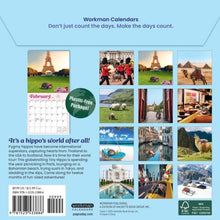 Load image into Gallery viewer, Workman Tiny Hippo, Big World 2026 Mini Calendar