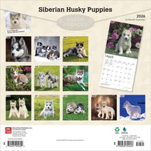 Load image into Gallery viewer, Browntrout Siberian Husky Puppies 2026 12 x 12 Wall Calendar