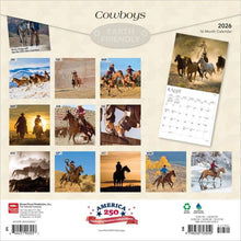 Load image into Gallery viewer, Browntrout Cowboys 2026 12 x 12 Wall Calendar
