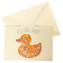 Load image into Gallery viewer, Graphique Rubber Ducky Baby Handmade Card
