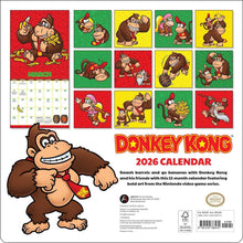 Load image into Gallery viewer, Harry Abrams Donkey Kong 12x12 2026 Wall Calendar