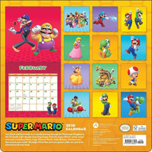 Load image into Gallery viewer, Harry Abrams Super Mario 12x12 2026 Wall Calendar