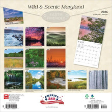 Load image into Gallery viewer, Browntrout Maryland Wild & Scenic 2026 12 x 12 Wall Calendar
