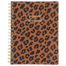 Load image into Gallery viewer, Graphique Leopard Print 8 x 10 Spiral Vegan Leather Journal