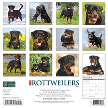 Load image into Gallery viewer, Willow Creek Just Rottweilers 2023 12" x 12" Wall Calendar