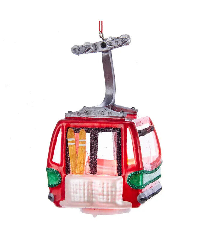 Battery-Operated Lighted LED Gondola Glass Ornament  J8423