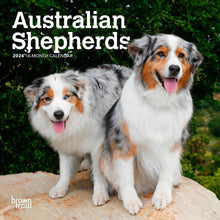 Load image into Gallery viewer, Browntrout Australian Shepherds 2024 7 x 7 Mini Calendar
