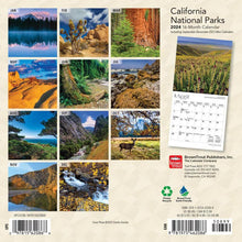 Load image into Gallery viewer, Browntrout California National Parks 2024 7 x 7 Mini Calendar
