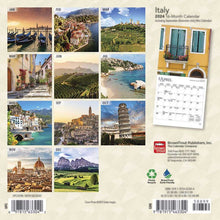 Load image into Gallery viewer, Browntrout Italy 2024 7 x 7 Mini Calendar

