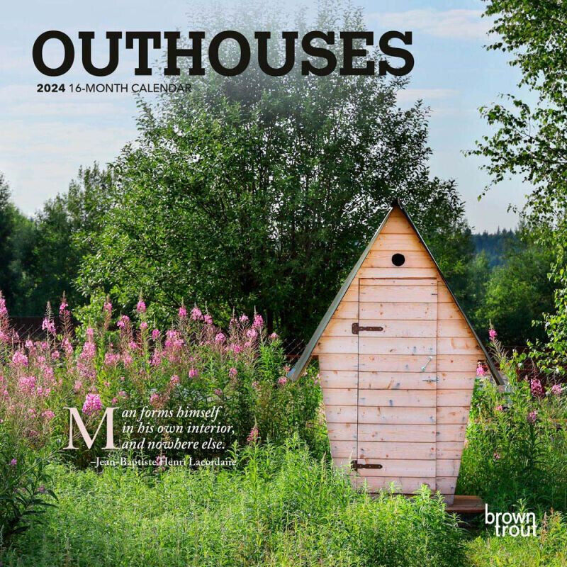 Browntrout Outhouses 2024 7 x 7 Mini Calendar