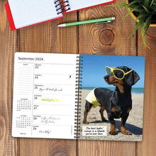Load image into Gallery viewer, Willow Creek Crusoe the Celebrity Dachshu 2024 6.5&quot; x 8.5&quot; Engagement Calendar
