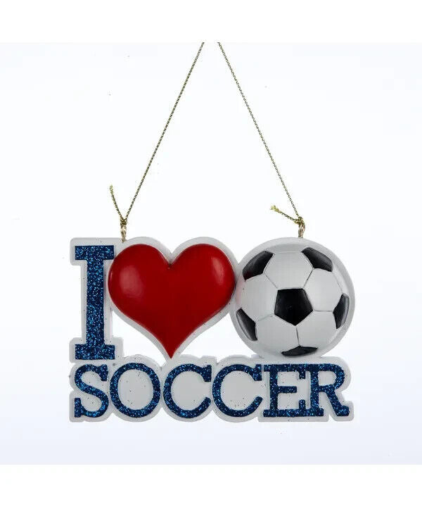I Love Soccer Ornament A1058