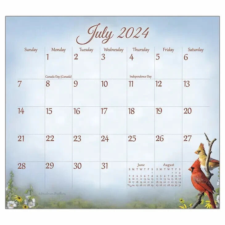 Legacy Songbirds 2024 Magnetic Calendar Pad