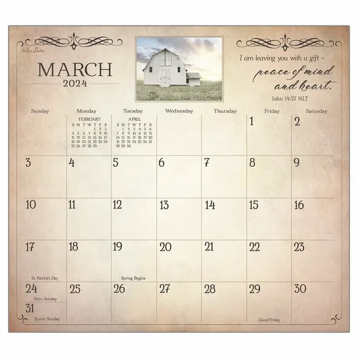 Legacy Land of Blessings 2024 Magnetic Calendar Pad