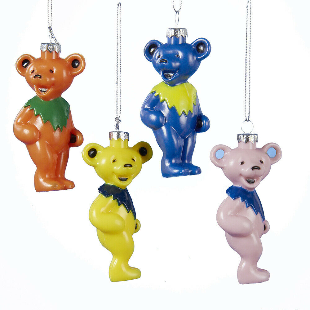 Set of 4 Grateful Dead Dancing Bears Ornaments