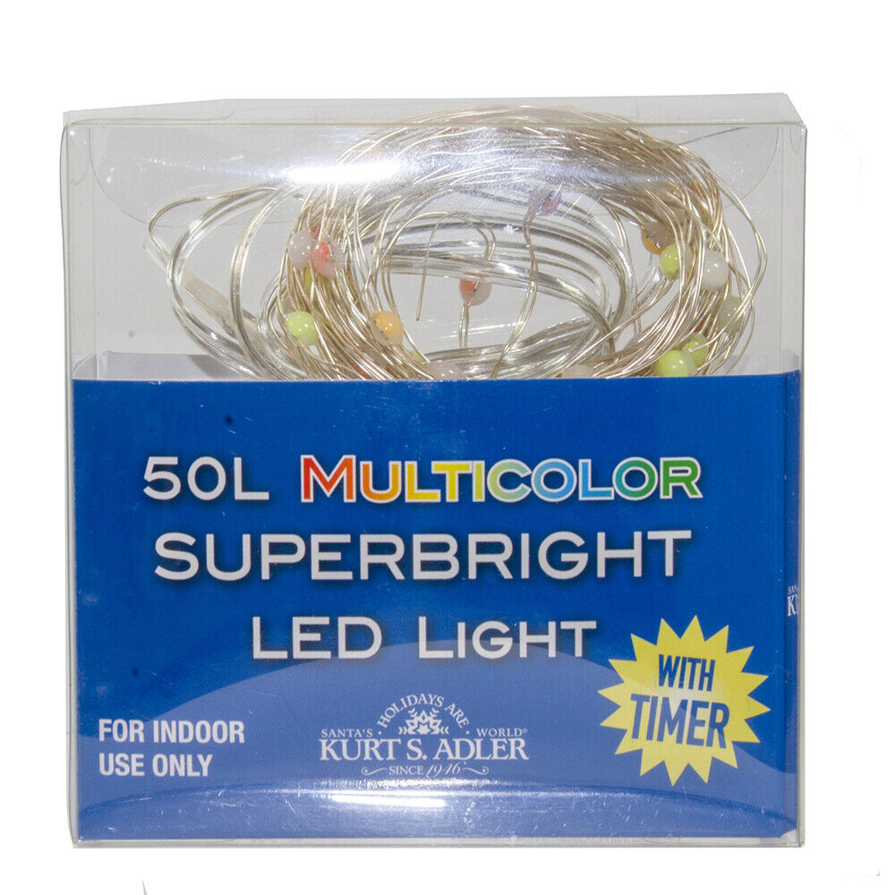 50-Light Battery-Operated Multi-Color Superbrite LED Light Set BAT0301M