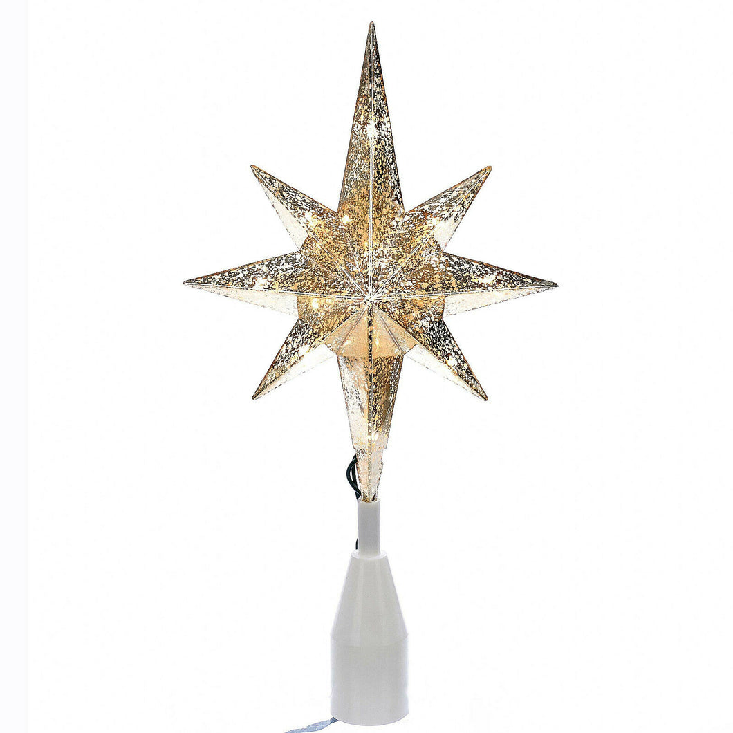 Gold Bethlehem Star Lighted Treetop