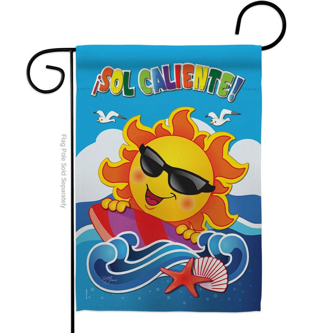 Two Group Flag ¡Sol Caliente! Summertime Fun and Sun Surf Decor Flag