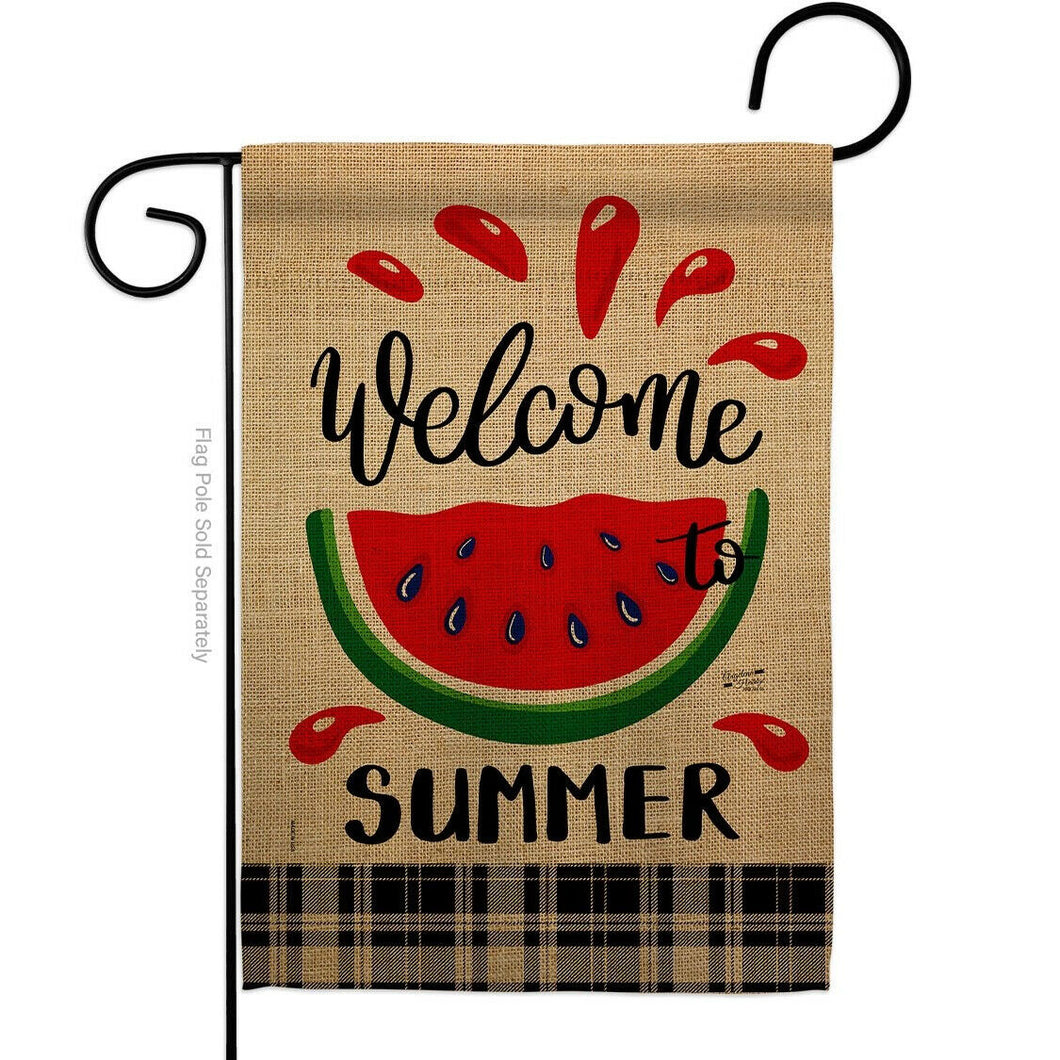 Two Group Flagatermelon Summer Summertime Fun and Sun Fruit Decor Flag
