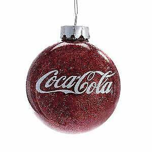 Coca-Cola Glittered Glass Ball Ornament