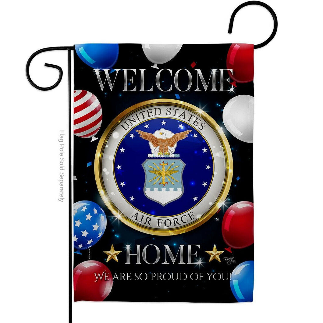 Two Group Flagelcome Home Air Force Armed Forces Military Decor Flag