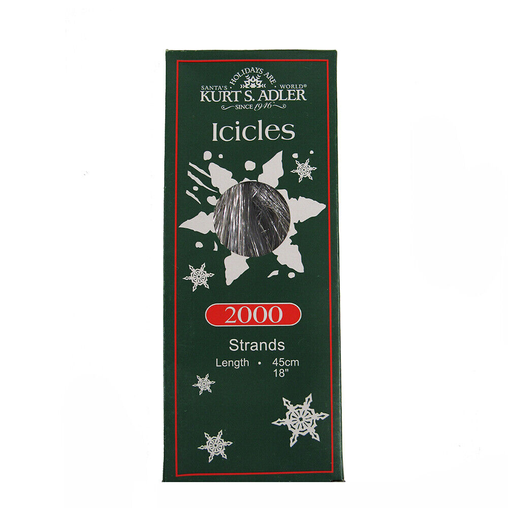 2000 Silver Tinsel Icicle Strands C1687S