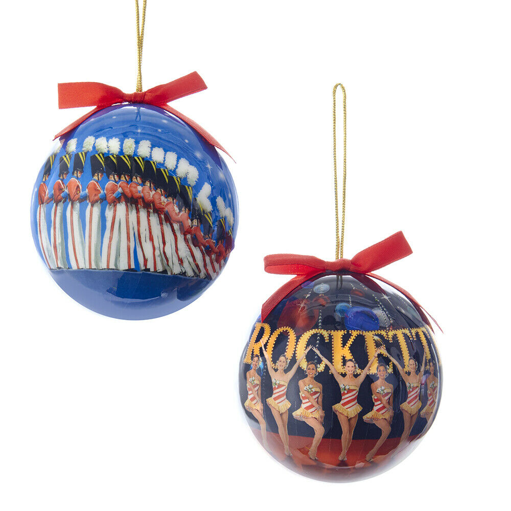 Set of 2 Rockettes Decoupage Ball Ornaments
