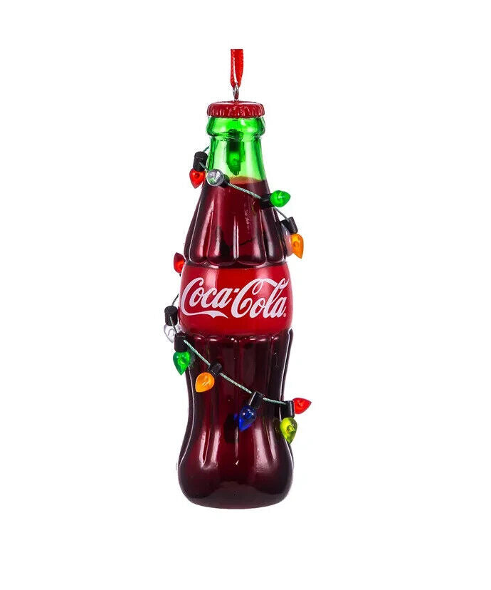 Coca-Cola Bottle With Light String Ornament CC1224