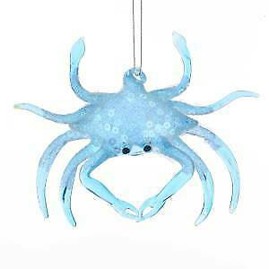 Glass Blue Crab Ornament