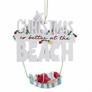 Beach Santa On Hammock Ornament