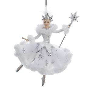 White and Silver Snow Queen Ballerina Ornament