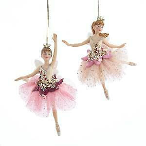 Set of 2 Pink and Blush Fairy Ornaments