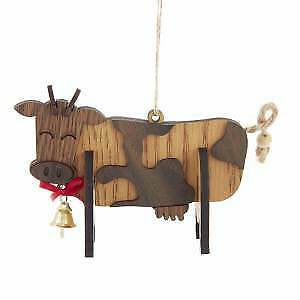 Wooden Milk Cow Ornament