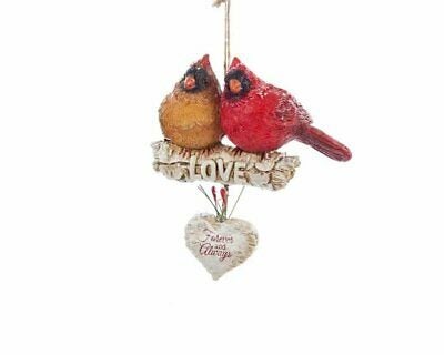 Cardinals On Birch Branch Ornament