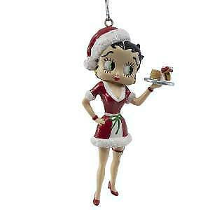 BETTY BOOP™ SANTA Betty With Milk and Cookies Ornament