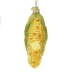 Noble Gems™ Corn On The Cob Glass Ornament