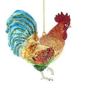 Noble Gems™ Glass Rooster Ornament